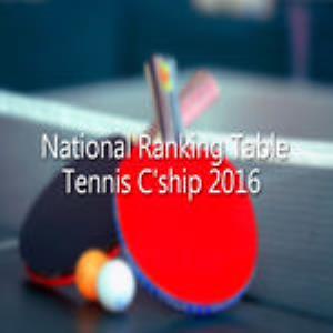 National Ranking Table Tennis C'ship 2016 Poster