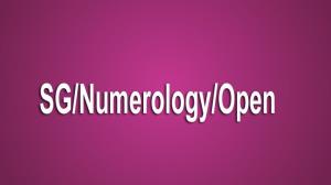 Sg / Numerology / Open Poster