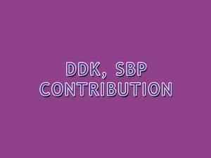DDK, SBP Contribution Poster