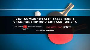 21st Commonwealth Table Tennis 2019 Poster