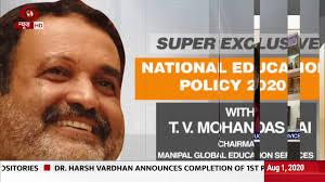 National Education Policy 2020 With Tv Mohandas Pai Poster
