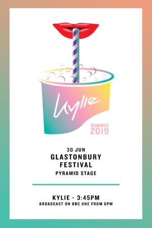 Kylie at Glastonbury 2019 Poster